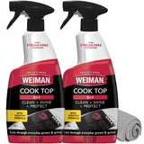 Weiman 2-Pack Cooktop Cleaner with Microfiber – One-Product Multi-Surface Routine for Simple, Renter-Friendly Kitchens