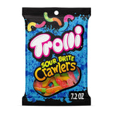 Trolli Sour Brite Crawlers Mini Gummy Worms – Sour Then Sweet Candy for Lunchboxes, Birthday Goodie Bags and Family Movie Nights, 7.2 oz