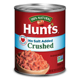 Hunt's Crushed Tomatoes No Salt Added – Time-Saving Crushed Texture for Efficient One-Pot Chili and Stew Nights, 28 oz