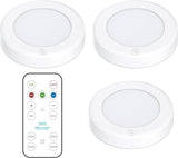 Brilliant Evolution Wireless LED Puck Light 3 Pack – Shock-Free Battery Closet Light Safe Around Pets and Toddlers