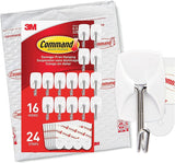 Command Small Wire Toggle Hooks for Neutral-Toned Minimalist Spaces, Adhesive Wall Hooks for Simplified Everyday Organization