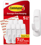 Command Damage Free Hooks – Simple Neutral White Hooks for Uncluttered Spaces