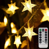 Homeleo Star String Lights for Cozy Home Ambiance, Battery Powered LED Decor Lights with 8 Modes