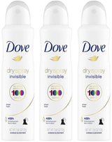Dove Invisible Antiperspirant Dry Spray – Less-Is-More Daily Deodorant for Intentional Living, 3-Pack