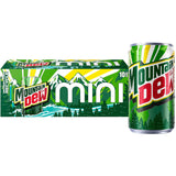 Mountain Dew Mini Soda 10-Pack 7.5oz – Low-Calorie Citrus Treat for Office Desk and Afternoon Pick-Me-Up