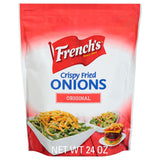 French's Original Crispy Fried Onions 24 oz – No-Prep Crispy Garnish for Busy Home Cooks