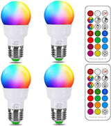 ILC Porch and Pathway Mood Light Bulb 4-Pack, RGB Color Cycling for Outdoor Entertaining
