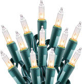 Minetom Clear Mini Christmas Lights 200 Bulbs for Indoor Tree and Cozy Home Atmosphere, 51.7ft Green Wire