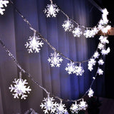WesGen Snowflake String Lights Battery Powered – Budget-Friendly Christmas Gift for Friends, Indoor & Outdoor Decor