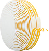 CloudBuyer Weather Stripping for Patio Door Frames, 33Ft White D-Shape Window Seal for Outdoor-Adjacent Living Spaces