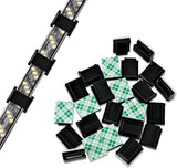 GooChan Self-Adhesive Light Strip Mounts – Practical Birthday Gift for DIY Home Decorators, 100 Pack