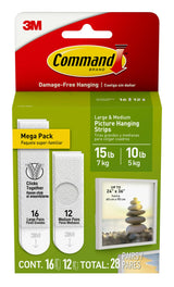 Command 32 Pack Adhesive Hangers for Framed Photos and Canvas Art in Dining Room and Entryway Decor