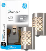 GE CoverLite Child Safe Night Light, Plug-in LED for Stair Landing and Bedroom, Automatic Dusk to Dawn with No Bulb Replacement, 2 Pack