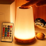 THAUSDAS Designer Bedside Lamp for Cozy Home Decor – Cordless RGB Night Light with Timer and 3 Lighting Modes to Elevate Reading Nooks and Shelves