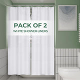 AmazerBath Extra Long Shower Curtain Liner 2 Pack – Thoughtful Bathroom Upgrade Gift for Mom and Dad