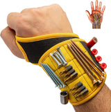 BINYATOOLS Magnetic Wristband – Drop-Free Fastener Holder to Prevent Ladder Accidents and Puncture Injuries