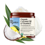 Sky Organics Organic Coconut Oil & Vitamin E – Housewarming and Holiday Gift for the Clean Beauty Lover in Your Life