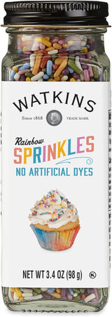Watkins Rainbow Decorating Sprinkles – Family Baking Sprinkle Mix for Children's Birthday Cupcakes, No FD&C Dyes