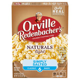 Orville Redenbacher's Naturals Popcorn – Playroom Movie Night Snack, No Artificial Dyes Single-Serve Bags, 6-Count