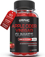 ORPHIC NUTRITION Apple Cider Vinegar B-12 Gummies – Neutral-Toned Bottle for Effortless Daily Nutrition