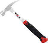 YIYITOOLS Polished Face Rip Hammer with Fiberglass Handle – 16-oz Tool for Everyday Home Fixes