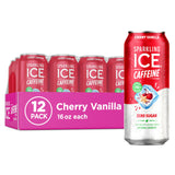 Sparkling Ice Caffeine Black Raspberry Sparkling Water for Calm Energy Lifestyle, Sugar Free Sparkling Drink for At-Home Mindful Moments