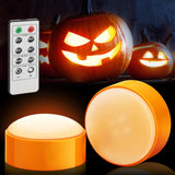 Luditek Halloween Pumpkin Lamps – Autumn Bedroom Ambiance Lighting, 2-Pack with Dimmable Flicker