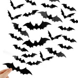 DIYASY Reusable 3D Bat Stickers 120 Pack Halloween Craft Activity for Family Craft Afternoon and Kids Party Favors