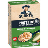 Quaker Protein Instant Oatmeal Apple Cinnamon – Clean-Label Whole Grain Breakfast the Whole Family Can Share