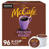 McCafe French Roast K-Cup Pods for Dorm Room Workstation, Single-Serve Dark Roast Coffee for Student Focus