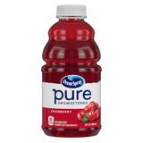 Ocean Spray® Pure Unsweetened Cranberry Juice – Low-Calorie Fruit-Serving for Mindful Eating Routines, 32 Fl Oz