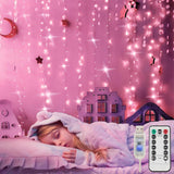 suddus Hanging String Lights Valentine's Day Gift for Women – Romantic Warm White Curtain with Dimmable Glow