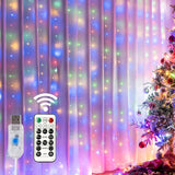 HOME LIGHTING LED Curtain Lights Low Voltage 3V – Fire Risk Free Bedroom and Living Room Lighting with Timer