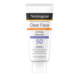 Neutrogena Clear Face Sunscreen Lotion – 80-Minute Water-Resistant SPF 50 for Trail, Beach, and Garden Days