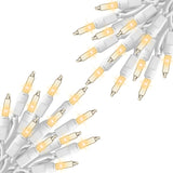 Minetom Mini String Lights – Outdoor Dining & Café Patio Ambiance, All-Weather White Wire