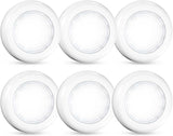 Brilliant Evolution Puck Light 6 Pack – Tool-Free Neutral Puck Lighting for Uncluttered Kitchens and Closets
