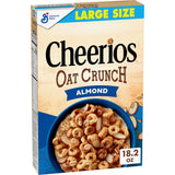 Cheerios Oat Crunch Almond Cereal – Guilt Free Dessert Like Snack for Wellness Focused Adults, 18.2 oz