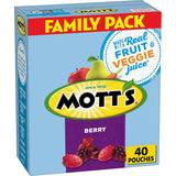 Mott's Gelatin Free Pectin Based Fruit Snacks for Mindful Snacking – Nostalgic Halloween Chewy Treat, Berry and Assorted 40 Pouch Box