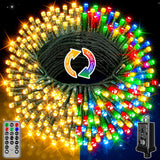 Ollny Bounce Lights Housewarming Gift String Lights 640 LED – Warm White and Multicolor Holiday Lights for New Homeowners