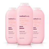 Method Simply Nourish Body Wash 3-Pack – Holiday Gift for College Students, Dorm Room Bath Essentials Bundle