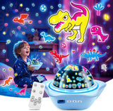 One Fire Baby Night Light for Nursery – 360° Silent Rotating Star Ceiling Projector with 6 Safe Film Slides and Cordless Rechargeable Battery