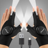 Mylivell Finger Flashlight Gloves – Efficiency Tool for Plumbers and Technicians Working Under Sinks and Behind Appliances