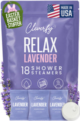 Cleverfy Shower Steamers Aromatherapy - Safe Steamers for Kids Bathroom and Nursery Routine, 6 Tablet Pack