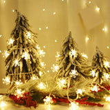 LuminHaus Snowflake LED Lights – Child Friendly Bedroom Lighting, No Flame and No Heat Battery Operated Fairy Lights