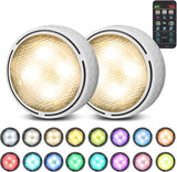 Brilliant Evolution Cordless Puck Lights – Safe Sleep Friendly Bedroom Lighting for Elderly and Children