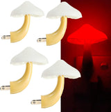 AUSAYE Mini Mushroom Night Lamp for Renters – Effortless Wall Sockets Decor with Dusk to Dawn Sensor