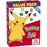 Pokemon Fruit Flavored Snacks, Stocking Stuffer and Holiday Gift for Young Pokemon Fans, Gluten Free Snack Variety Box, 17.6 oz, 22 Pouches