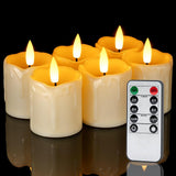 Homemory Baby Friendly LED Votive Candles with Auto Timer, Cool Surface Battery Candles for Toddler Room, Daycare, and Family Dining