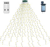 aneeway Warm White Star Fairy Lights – Understated Seasonal Glow for Minimalist Shelves and Mantels, 410 LED