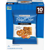 Snack Factory Pretzel Crisps – Work-from-Home Pantry Snack, No-Mess Individual Bags